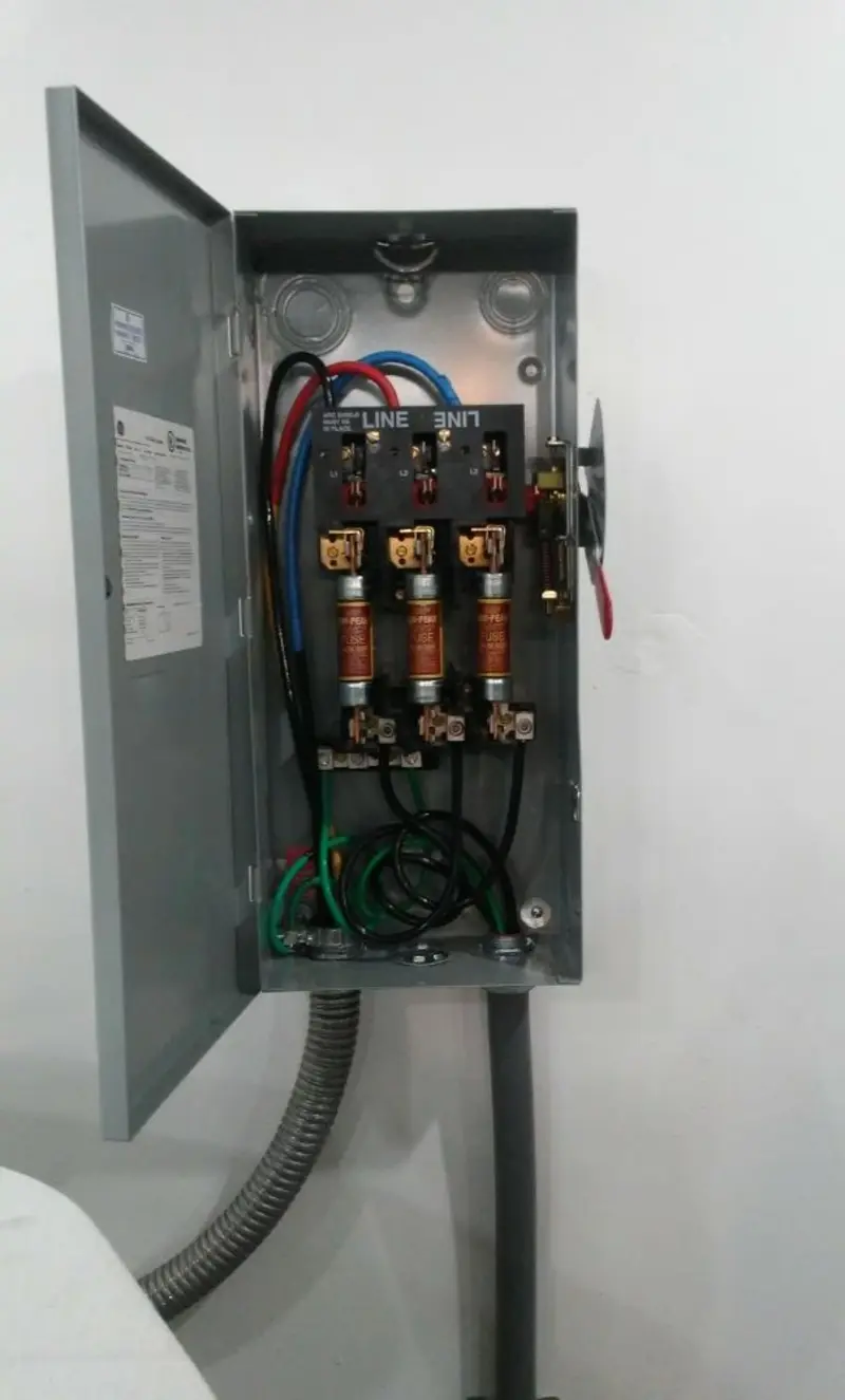 Three-phase disconnect switch installed for Electrical Wiring & Rewiring in Round Lake Park